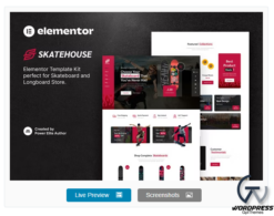 Skatehouse – Skateboard & Extreme Sport Shop Elementor Template Kit