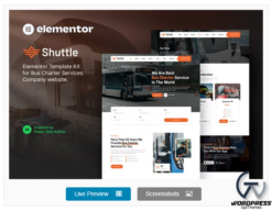 Shuttle – Bus Charter Service & Transport Company Elementor Template Kit