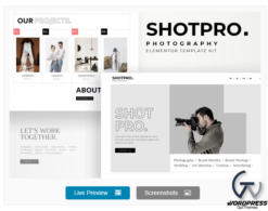 Shotpro - Photography & Portfolio Elementor Template Kit