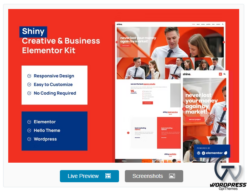 Shiny - Creative Business Agency Elementor Pro Template Kit
