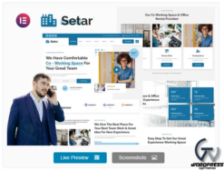 Setar - Coworking Space & Startup Office Elementor Template Kit