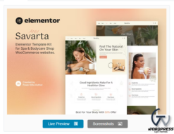 Savarta – Spa & Bodycare Shop Elementor Template Kit