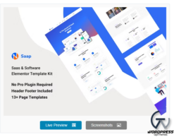 Saap - Saas & Software Elementor Template Kit