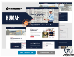 Rumah - Construction Theme Elementor Template Kit