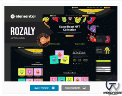 Rozaly - NFT Portofolio Elementor Template Kit