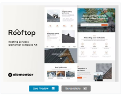 Rooftop - Roofing Service Elementor Template Kit