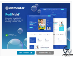 Redimaid - Cleaning & Maid Service Agency Elementor Template Kit