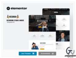 Recordio - Recording Studio Elementor Template Kit
