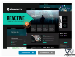 Reactive - Cyber Security Services Elementor Template Kit