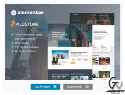 Pilostone - Construction & Building Service Elementor Template Kit