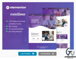 Mentheer - Mental Health Therapy Elementor Pro Template Kit