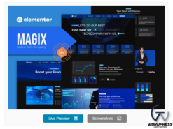 Magix - Saas & Tech Company Elementor Template Kit