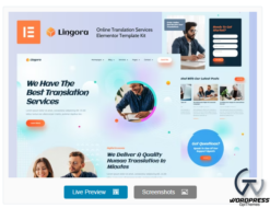 Lingora - Online Translation Services Elementor Template Kit