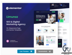 Limunoz - Digital Marketing & SEO Agency Elementor Template Kit