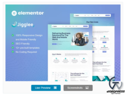 Jigglee - Tech Startup Business Elementor Template Kit
