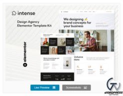 Intense - Creative Digital Agency Services Elementor Template Kit