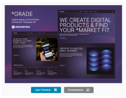 Grade - Creative Agency & Portfolios Elementor Template Kit
