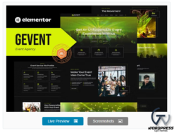 Gevent - Event Agency Elementor Template Kit