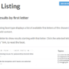 FacetWP A Z Listing