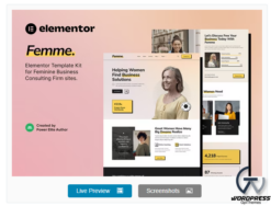 Femme – Feminine Business Consulting Elementor Template Kit