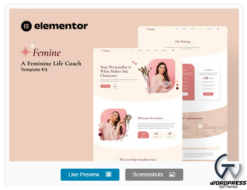 Femine - Feminine Life Coach Elementor Template Kit