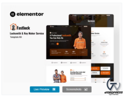 Fastlock - Locksmith & Key Maker Service Elementor Template Kit