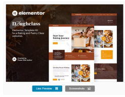 Doughclass – Baking & Pastry Class Elementor Template Kit