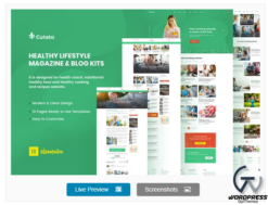Cutato - Healthy Lifestyle Magazine & Blog Elementor Template Kit