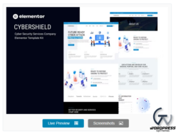 Cybershield - Cyber Security Services Company Elementor Template Kit