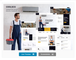 Coolsco - Air Conditioning Heating & HVAC Elementor Pro Template Kit