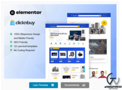 Clicknbuy - Woocommerce Electronic Store Elementor Template Kit