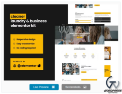 Cleaner - Laundry Business Elementor Template Kit