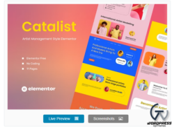Catalist - Artist Management Elementor Template Kit