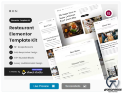 Bon - Restaurant Elementor Template Kit