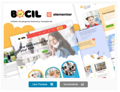 Bocil - Children Kindergarten Elementor Template Kit