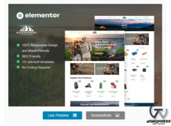 Barrameru - Outdoor Adventure Camping Store Elementor Pro Template Kit