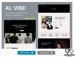 Alvine - Film & Video Production Service Elementor Template Kit