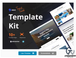 Advi - Creative Tour and Travel Elementor Pro Template Kit