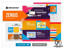 Zenius - Colorful Branding Agency Elementor Template Kit