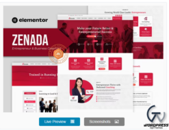 Zenada - Entrepreneur & Business Coaching Elementor Template Kit