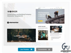 Worker - Construction & Building Company Elementor Template Kit
