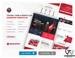 Wolves - Football Team & Sports Club Elementor Template Kit