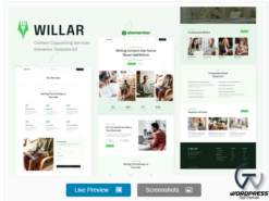 Willar - Content Copywriting Services Elementor Template Kit