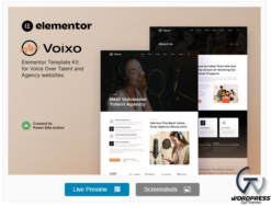 Voixo - Voice Over Talent & Agency Elementor Template Kit