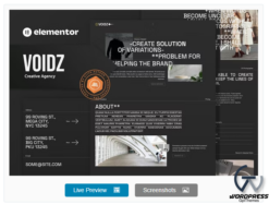 Voidz - Creative Agency Elementor Template Kit