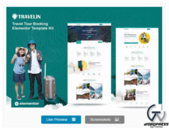 Travelin - Travel Tour Booking Elementor Template Kit