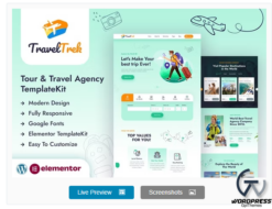 Travel Trek - Tour and Travel Agency Elementor Template Kit
