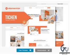 Tichen - Modern Kitchen Elementor Template Kit