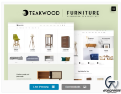 Teakwood - Furniture Shop Elementor Template Kit