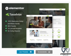 TaxAdvize - Tax Advisor & Financial Consulting Elementor Template Kit